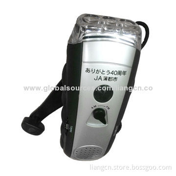 Portable Solar Flashlight FM Radio with Emergency Flashlight